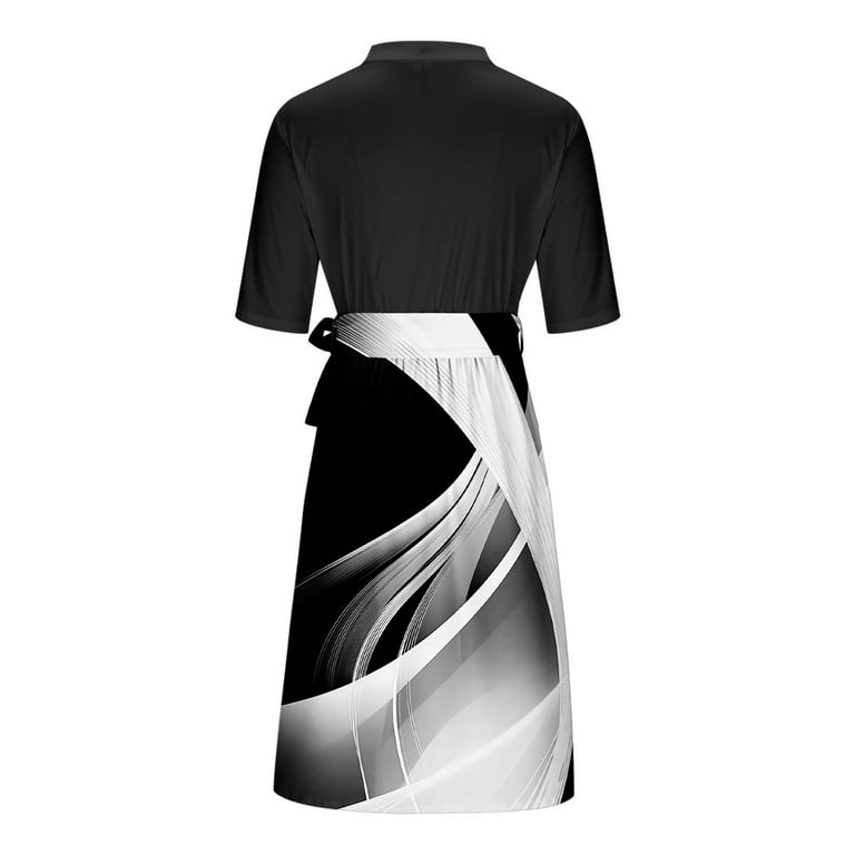 Roncen Women's Short Sleeve Button-Up High Neck Midi Dress - Belted Waist Elegant Office Wear, Casual Daily Dress with Adjustable Tie for Spring Summer Outfits - Walmart.com Roncen Women's Short Sleeve Button-Up High Neck Midi Dress - Belted Waist Elegant Office Wear, Casual Daily Dress with Adjustable Tie for Spring Summer Outfits - Walmart.com