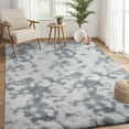 thumbnail image 2 of Hasoo 10' x 13' Large Area Rug High-Pile Plush Shag Rug Perfect for Living Rooms, Bedrooms, Dining Rooms, Light Grey, 2 of 7