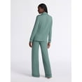 thumbnail image 3 of Joyspun Women’s Dreamy Soft Collection Long Sleeve Top and Pants Pajama Set, Sizes XS-4X, 3 of 5
