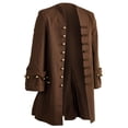 thumbnail image 4 of Chaqueta pirata medieval para hombre Costume Nasfotim, abrigo steampunk, 4 of 7