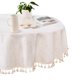thumbnail image 1 of Mantel MYSKY HOME de 152 cm, redondo, impermeable, con aspecto de lino, 1 of 8