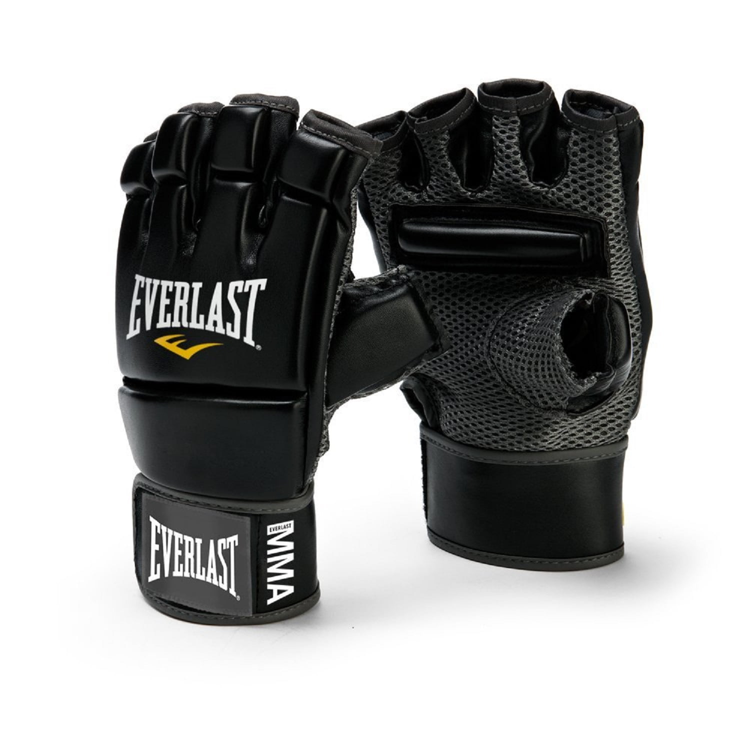 Everlast MMA Black Kickboxing Gloves, One Size