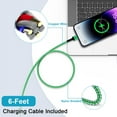 thumbnail image 3 of Compatible for iPhone Charger Block, 20W Type C Charger Adapter, USB C Charger Block+6FT USB C Charging Cable, Dual Port USB C Wall Charger Plug USB C Brick Power Base Compatible for iPhone, Green, 3 of 7