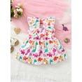 thumbnail image 4 of OLLUISNEO Infant Baby Girl Dress Crew Neck Sleeveless Skirt Dinosaur Print Bow Dress Baby Girl Clothes 18-24 Months, 4 of 9