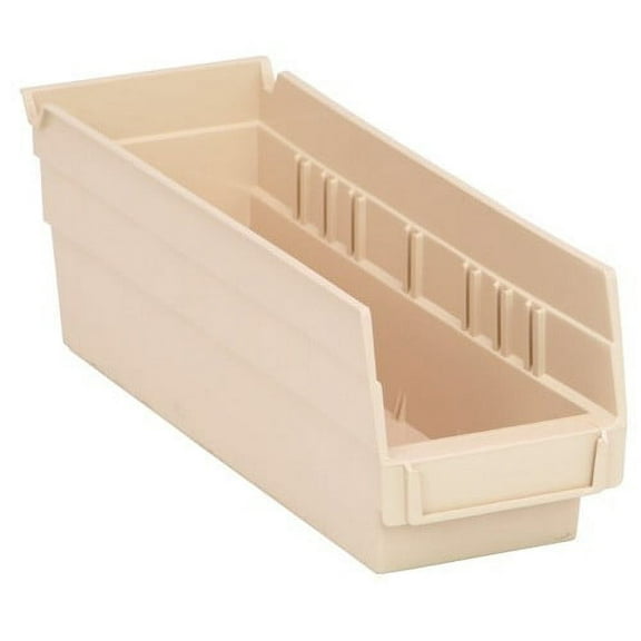 11 5/8" Deep x 8 3/8" Wide x 4" High Ivory Shelf Bin