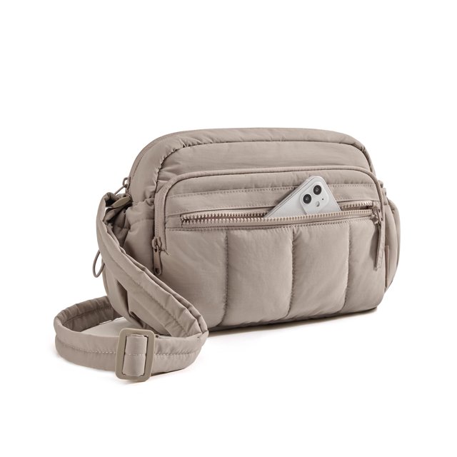 Bandolera BAGSMART Antirrobo para mujer, de viaje, color marrón