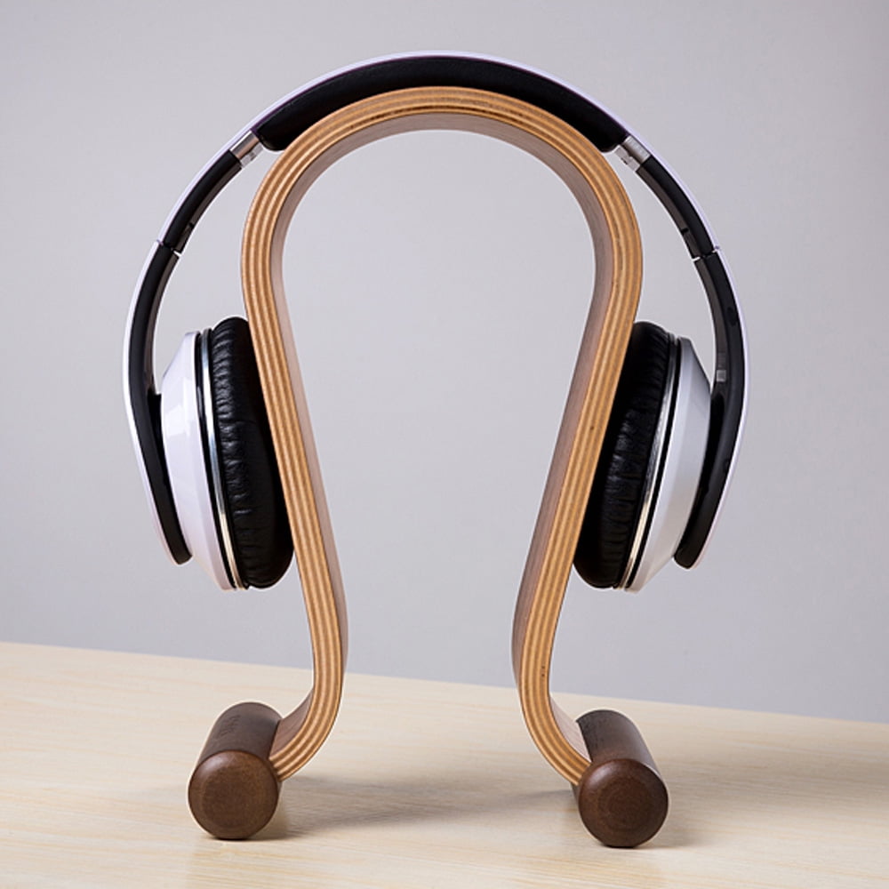 Wooden Walnut Wood Headphone Gaming Headset Display Stand Holder Hanger