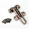 thumbnail image 4 of Cerradura De Cadena De La Puerta, Heavy Duty Swing Bar Guardia De Seguridad De Bloqueo De Aleación De Zinc Pestillo De La Puerta De Seguridad Restrictor Para El Hogar Hotel Dormitorio(Bronce rojo), 4 of 8