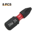 thumbnail image 3 of Uxcell 8pcs PH2 Punta de destornillador Phillips 1/4" Vástago hexagonal 25mm/1" Longitud Magnética, 3 of 7