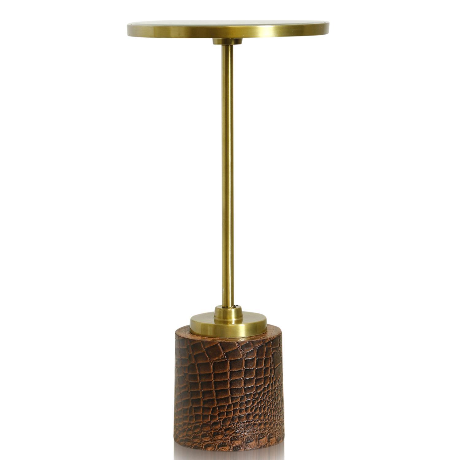 Stylecraft Iron Drink Table With Gold Finish ISF26294DS