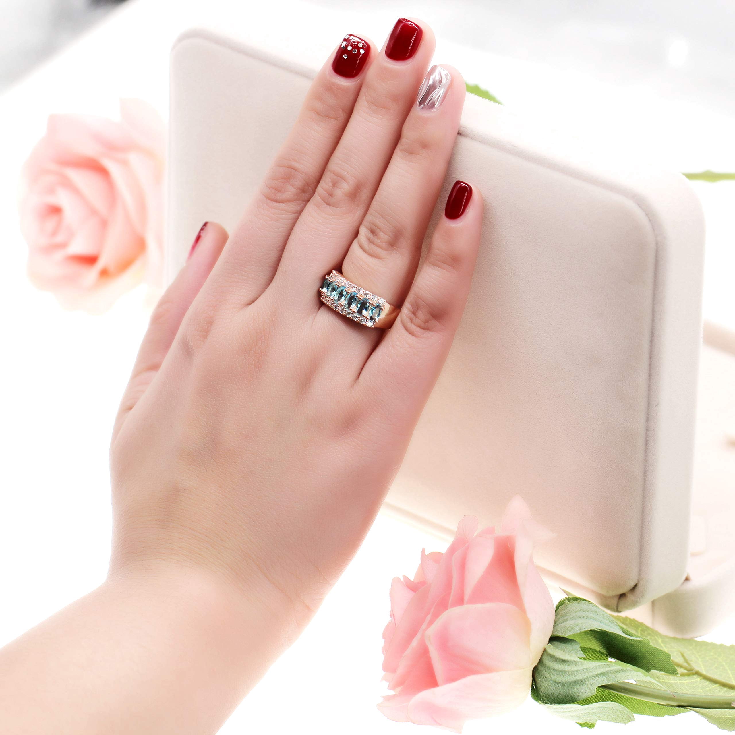 Anello da sposa con diamanti taglio tondo 0,50 ct in oro giallo 18 carati col