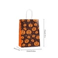 thumbnail image 3 of Halloween Candy Bags, Halloween Trick Or Treat Bags, Paper Gift Bags with Handles, Halloween Party Favors for Student, 12 Pack 8X6X3 Inch Orange Halloween Paper Sacks with Ghost,, 3 of 5
