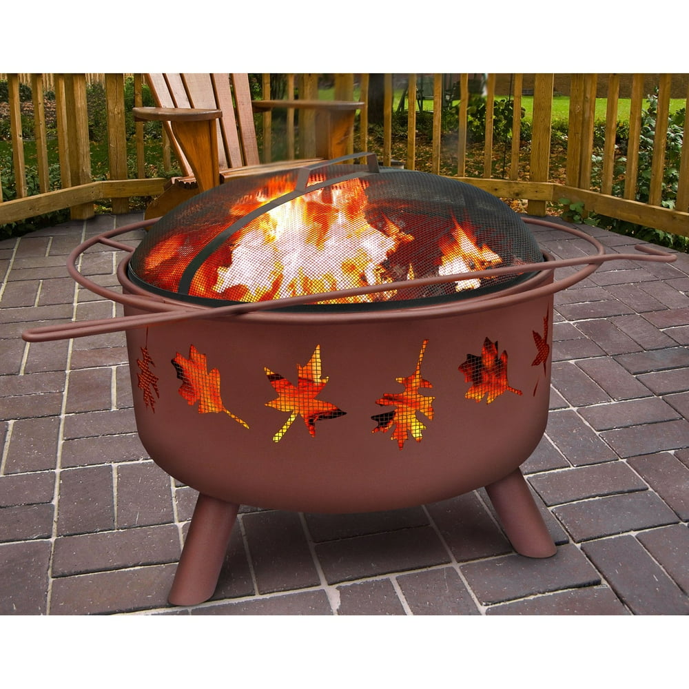 Landmann Big Sky Fire Pit Tree Leaves, Clay