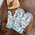 thumbnail image 5 of Cute Oven Mitts,Pioneer Flower Floral Print Pattern Oven Mitt 2-Pack Set,Kitchen Gloves for Oven,Heat Resistant Oven Mitts 7.7"x12", 5 of 7