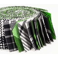 thumbnail image 5 of Soimoi 40Pcs Check & Tartan Print Cotton Precut Fabrics For Quilting Craft Strips 2.5x42inches Jelly Roll - Green & Black, 5 of 8