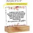 thumbnail image 2 of Acrylic Mother Of The Groom Gift From Bride Wedding Desk Decor I Will Love Your Son With All My Heart For All My Life Decorative Clear Acrylic Desk Plaque Sign With Wood Stand Keepsake For, 2 of 5