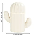 thumbnail image 5 of Ceramic Cactus Decorative Toothpick Holder - White Bathroom Cotton Swab Jar, Small Cactus Canister, Floss Container Cute Toothpick Floss Organizer for Kitchen Bathroom Decor(One Pcs), 5 of 5