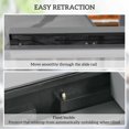 thumbnail image 4 of Extendable Patio Dining Table - Clear Tempered Glass & Aluminum Outdoor Table | 63" Garden Table for Backyard, Deck & Lawn, 4 of 7
