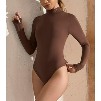 Chass Girls Long Sleeve Cropped Bodysuit, Mock Neck Cheerleading