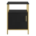 thumbnail image 3 of Support de Rangement pour Imprimante de Table Utilitaire Noire Modern Life avec Pieds en Métal Doré, 3 of 8