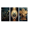 thumbnail image 2 of Designart "Awakening of Consciousness Visionary Geometry II" Modern Geometric Wall Art Set Of 3 - Gold Abstract Gallery Wall Set For Home Decor, 2 of 7