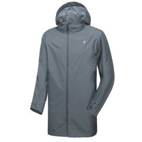 Little Donkey Andy Men's Waterproof Rain Jacket Outdoor Lightweight Rain Shell Mountain Windbreaker Long Coat for Hiking,Golf,Travel Grey XXXL