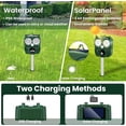 thumbnail image 3 of Upgraded Solar Ultrasonic Animal Repeller, Motion Activated Wildlife Deterrent Device with LED Flashing Light, Waterproof Outdoor Garden & Yard Protection, Solar Powered, 3 of 7