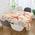 thumbnail image 2 of Yayeee Tablecloths 60" x 60" Rectangle Wrinkle Resistant Party Table Cover, Orange Starfish, 2 of 8