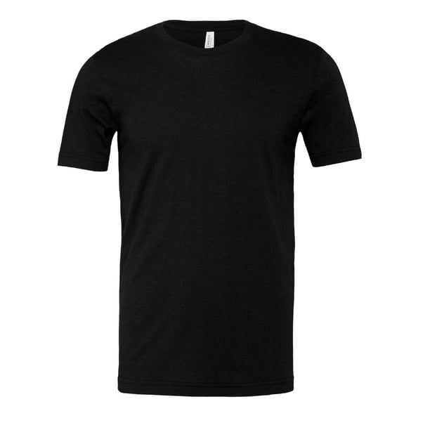 Bella + Canvas - Camiseta CVC jaspeado unisex para adultos (Negro Jaspeado)