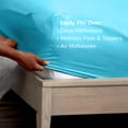 thumbnail image 6 of (2 pack) Bare Home Fitted Sheet - 22" Extra Deep Pocket - Premium 1800 Collection - Queen, Aqua, 6 of 8