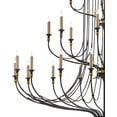 thumbnail image 5 of French Black Gold Leaf Folgate Grande Chandelier, 5 of 5