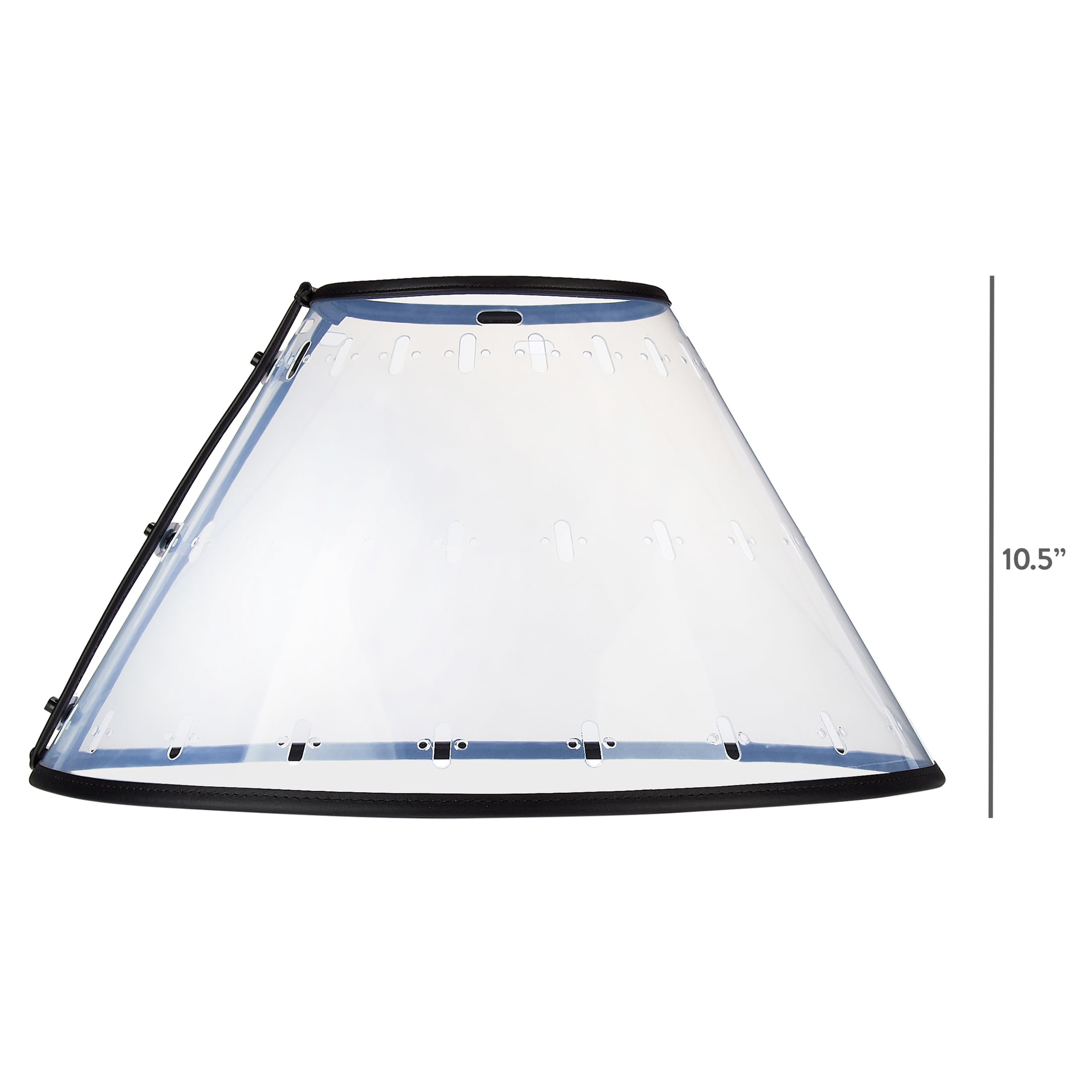 Vibrant Life Plastic Adjustable Pet Recovery E-Collar Cone for Dogs and Cats, Clear, L