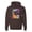 Brown, variant on Funny Neon Pug | Dean Russo Art Animal Lover Unisex Hoodie Sweatshirt, Brown, Medium