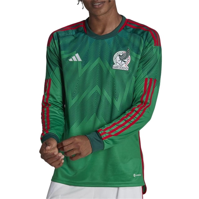 Jersey Adidas Local Selección Nacional México Qatar 2022 Manga Larga verde M