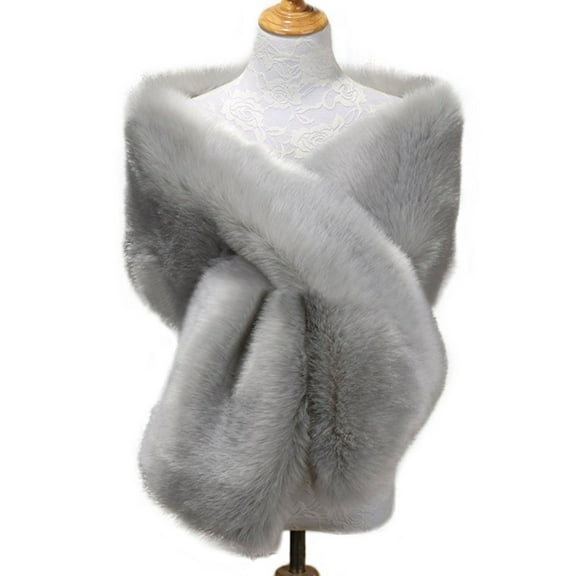 Faux fur Capes for Women Bridal Scarves Bridal Shawl Warm Wrap Stoles for Wedding Dresses