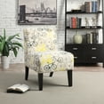 thumbnail image 2 of ACME Ollano Upholstery Accent Chair in Beige and Dark Brown, 2 of 3