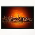 thumbnail image 4 of Design Art Panorama De New York City En Lumière Rouge  Sur Toile Encadrée, 4 of 5