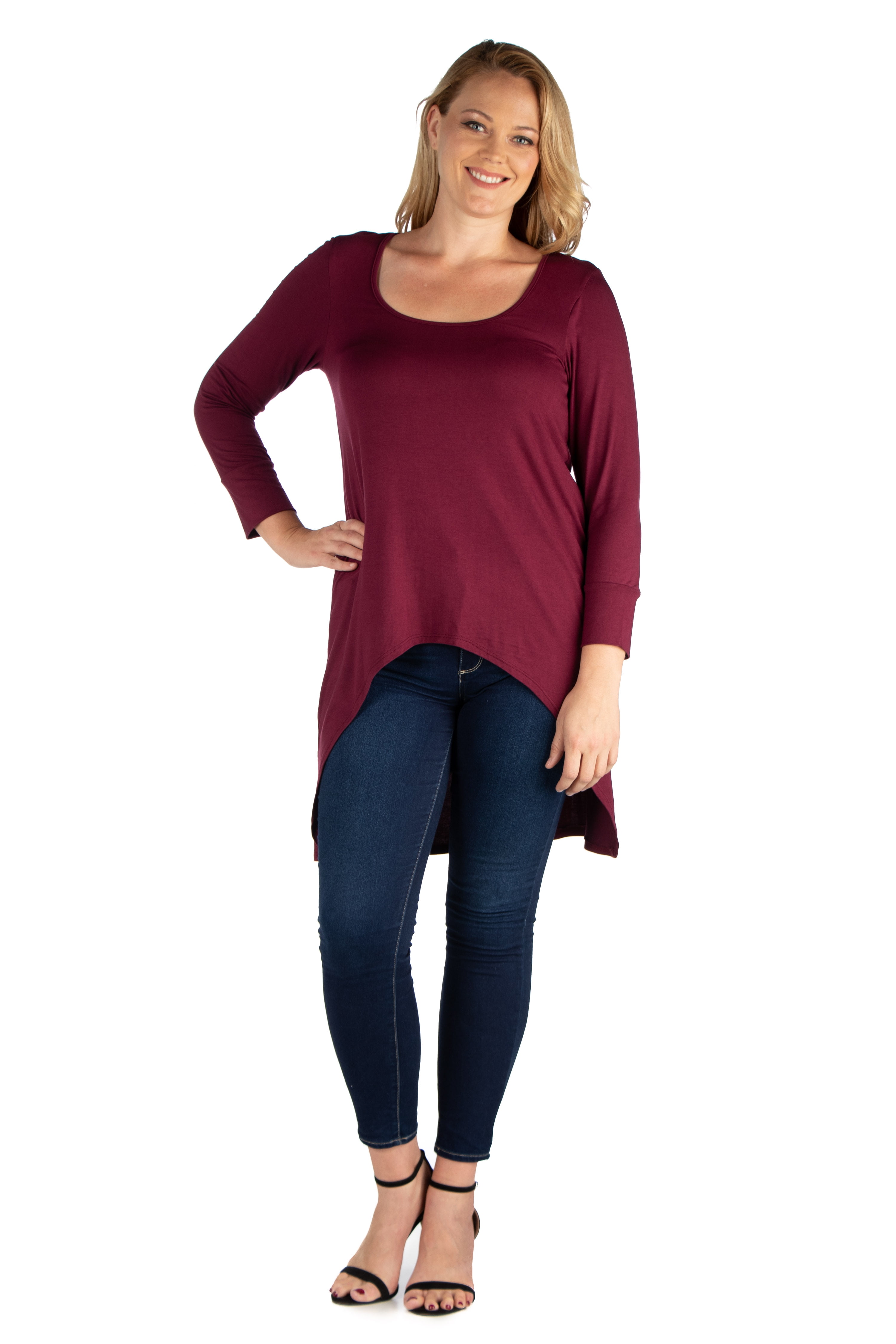 plus size hi low tunic