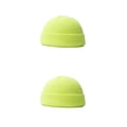 thumbnail image 1 of Qarigey Sombrero de hilo de punto de invierno Gorras de cabeza corta de moda casual Hombres Mujeres Sombreros Patinaje Snowboard Camping Amarillo brillante 2piezas, 1 of 6