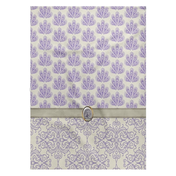 3dRose, Peacock on Damask and Peacock Print, Lavender, 22x30 Bath Hand Pool Towel