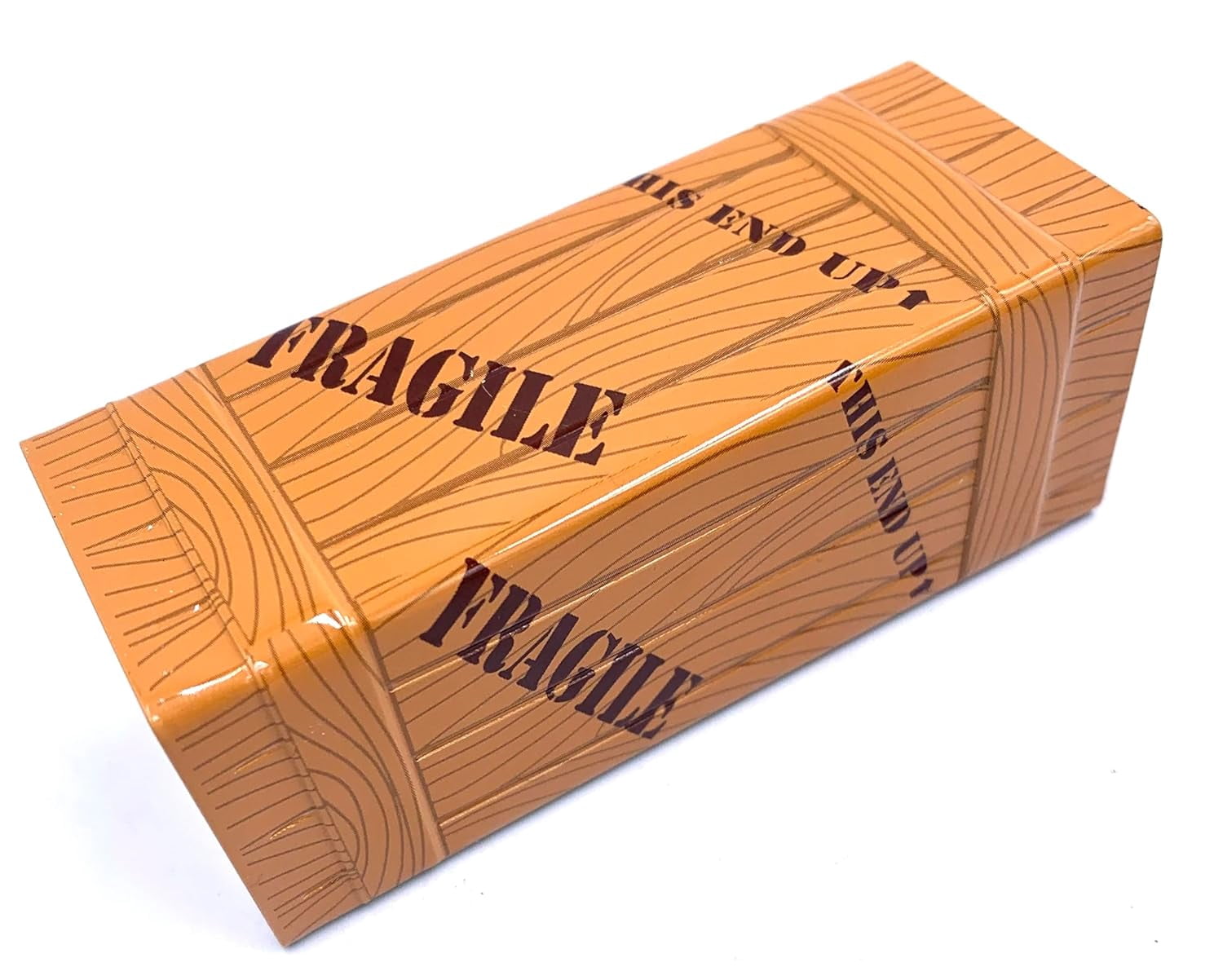Boston America A Christmas Story FRA-GEE-LAY Wood Crate, Orange Sour Candy, Collectible Slider Tin Shaped filled with Leg Lamp Shaped Candies, 1.5 Ounce Tin