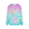 thumbnail image 4 of Dyegold Womens Oversized Sweatshirt Deals Athletic Hooded Graphic Outfits Tie Dye Camo Fleece Oversized Shirts Casual Teen Girls Trendy Sweatshirt Winter Ladies Sweater Vintage Long Sleeve Pullover, 4 of 4