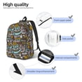thumbnail image 5 of Naloa Canvas Backpack for Men Women Barbeque Print Rucksack Casual Travel Daypack Large and Small Durable College Tote Satchel Bookbag for Teens, 5 of 8
