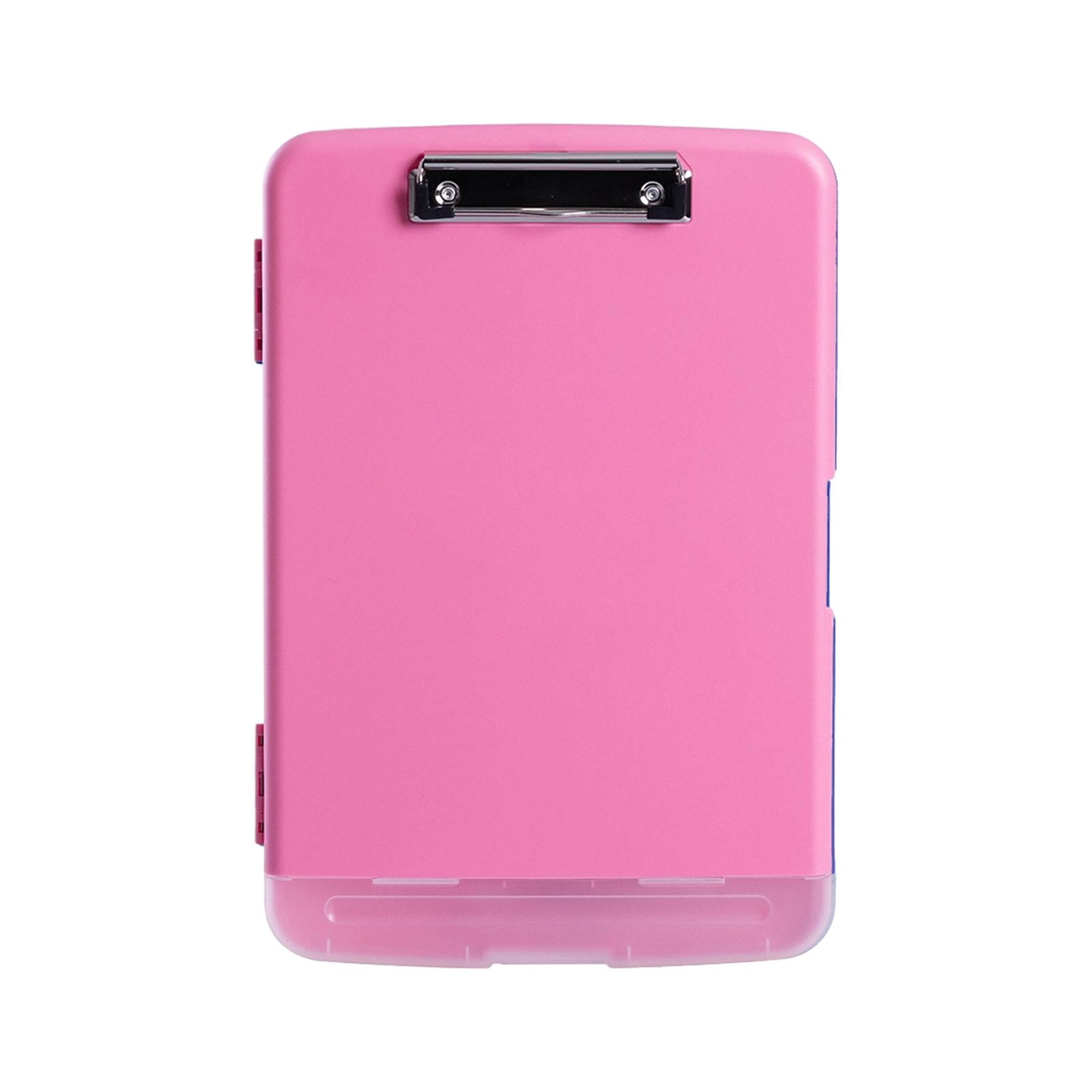 SunniMix Clipboard with Storage Folder with Pen Holder, Dustproof, High Capacity, Nursing pink