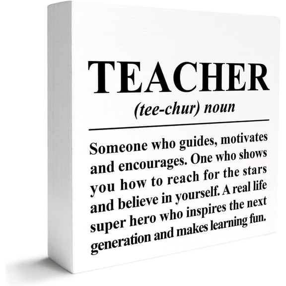 Zomyto 5"x5" Teachers,Thank You Teacher's Appreciation Day Retirements,Teacher Birthday Christmas,Back to School Teachers,Makes Learning Fun,Wooden Box Sign