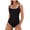 A-Black, variant on SOMER Women's One Piece Swimsuit Bathing Suit Color Block Spaghetti Strap Swim Suit Swimwear for Women 2026 1 Piece Wrap Swimsuit