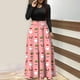 thumbnail image 2 of Vestidos de Navidad Para Mujer Estampado de Manga Larga Cuello Redondo Vestido Largo Playa Casual Maxi Sundress Odeerbi ODB202955, 2 of 6