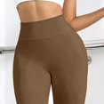 thumbnail image 7 of TGPMGRZ Leggings for Women Scrunch Lifting Gym Seamless Workout Leggings Tummy Control Yoga Pants Brown Size L, 7 of 7