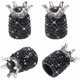 thumbnail image 1 of Bling Valve Stem Caps, 4 Pack Handmade Crystal Rhinestone Universal Dustproof Tire Valve Caps for Car Auto Bike Wheels(Crown Black), 1 of 4
