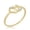 Yellow Gold, variant on AVORA 10K Yellow Gold Double Heart Ring with Simulated Diamond CZ, Size 5  - Size 5
